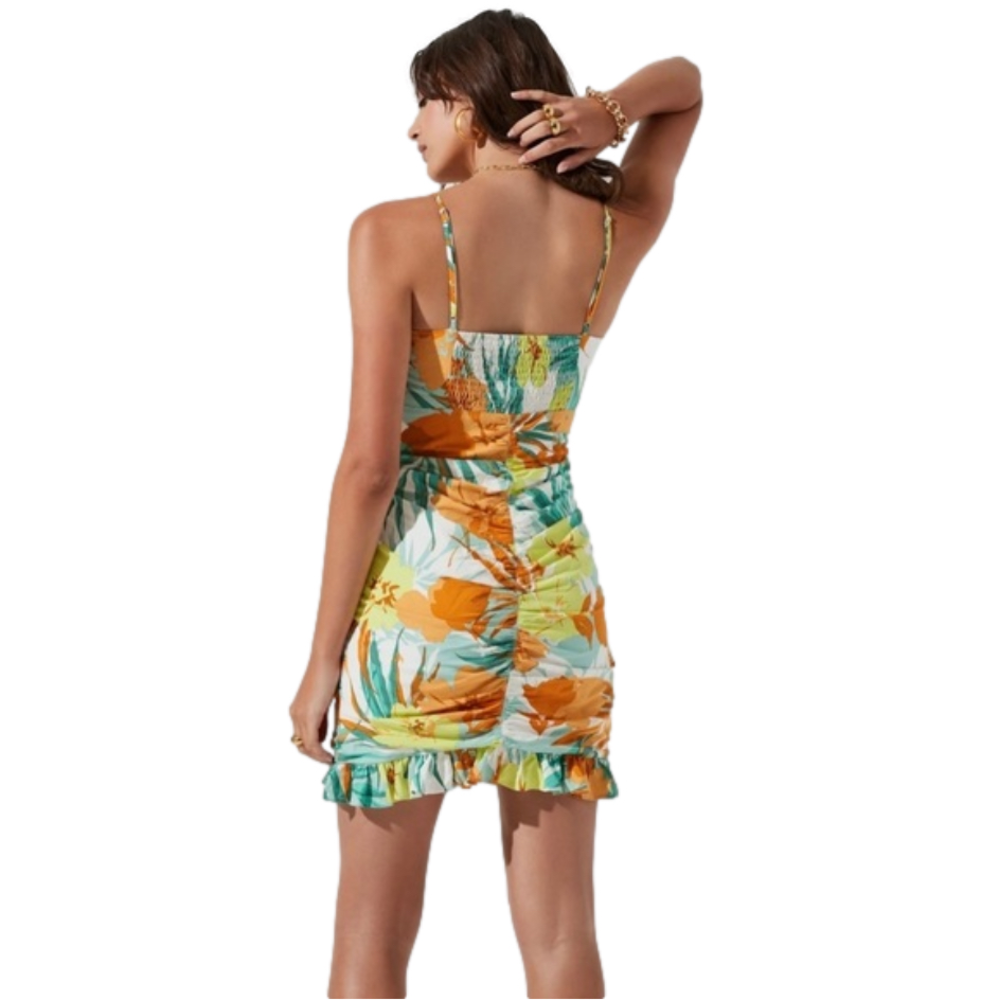 ASTR the label Tropical Floral Ruffle Mini Dress - medium - Picture 3 of 6